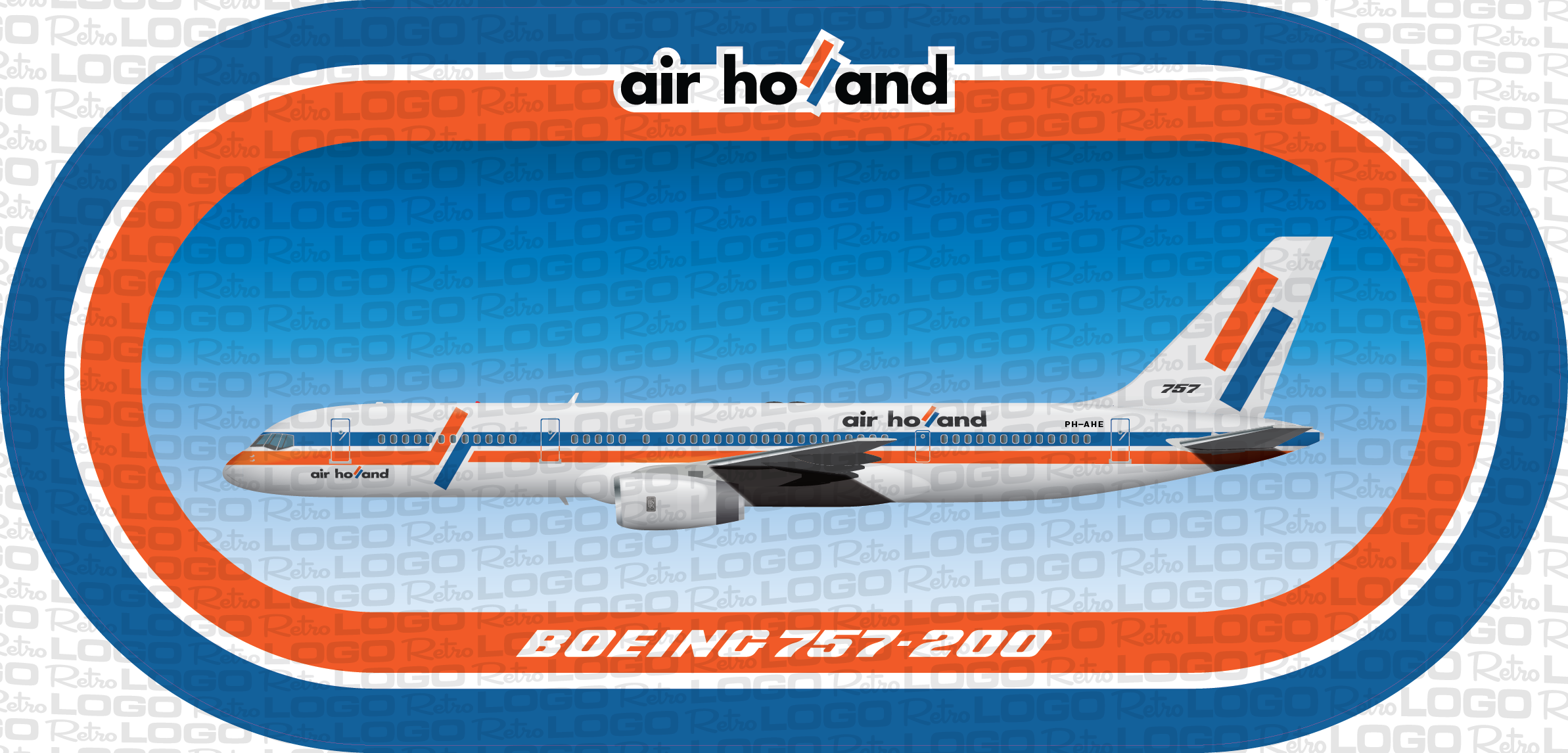 Boeing 757-200 — All products | Explore and Purchase — Retro Logo